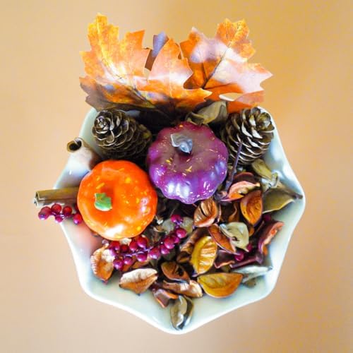 Fall Potpourri Bag with Pumpkin,Cinnamon Scented Dried Flowers,8.4 oz