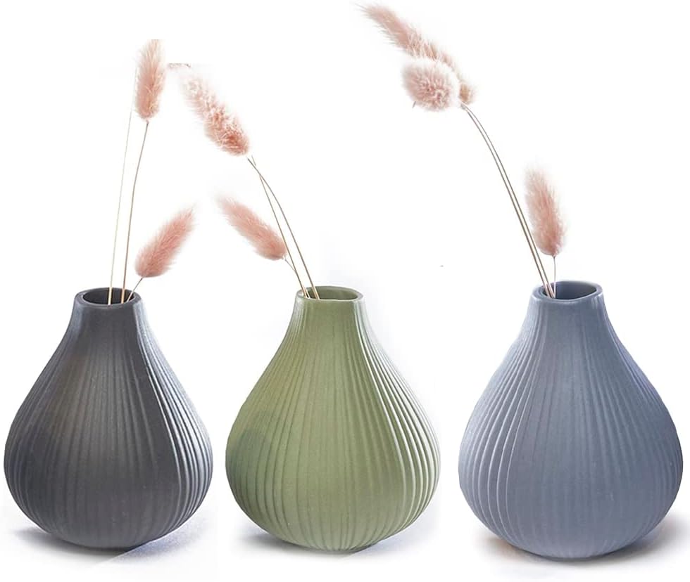 ‘Frost’ Ceramic Flower Vase / Assorted Colors / Set of 6