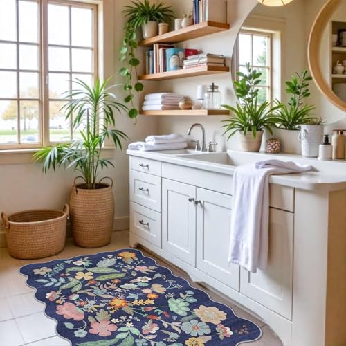 Washable 2x3 Area Rug for Entryway: Easy-Clean Carpet with Non-Slip Backing for Bedroom Kitchen Stain-Resistant Durable