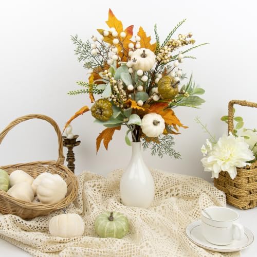 12 PCs Fall Flowers 17 Inches Fall Floral Stems Rustic Autumn Flower Picks
