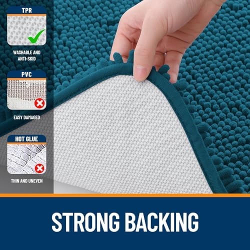 OLANLY Bathroom Rugs 30x20, Extra Soft Absorbent Chenille Bath Rugs