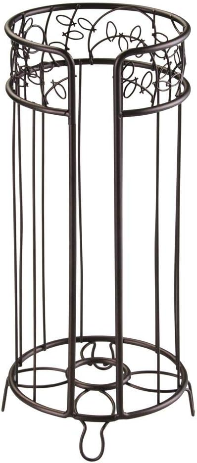 iDesign Metal Toilet Tissue Holder Stand, 6.8" x 15.2", Bronze | The Twigz Collection, Holds 3 Rolls of Toilet Paper