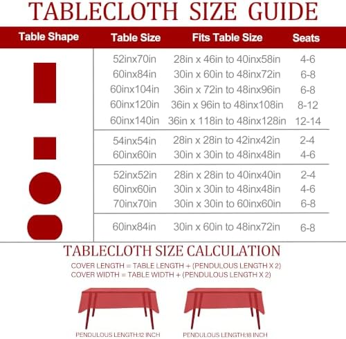 Christmas Tablecloth 54x54 Inch, Santa Claus & Snowman Water Resistant Square Table Cover, Farmhouse Winter Holiday Table Decor for Xmas Dinner Party Kitchen Home