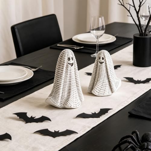 DN DECONATION Halloween Decorations Indoor Faux Rattan Ghost Decor for Home