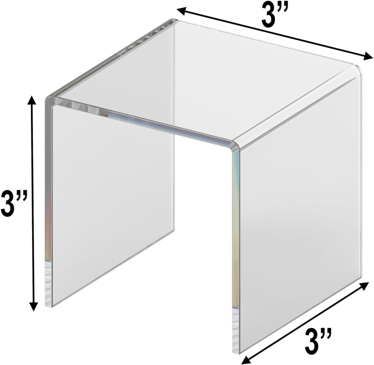 Small Plastic Squared Perfume Stands / SQU-125 2pk