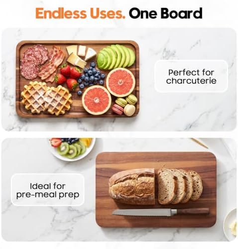 Large Wooden Tray and Platter, Large Charcuterie Boards, 16"x10"
