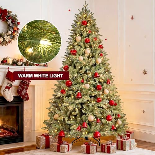 Treepool 9FT Prelit Artificial Christmas Tree, 4222 PE/PVC Tips, 800 Lights