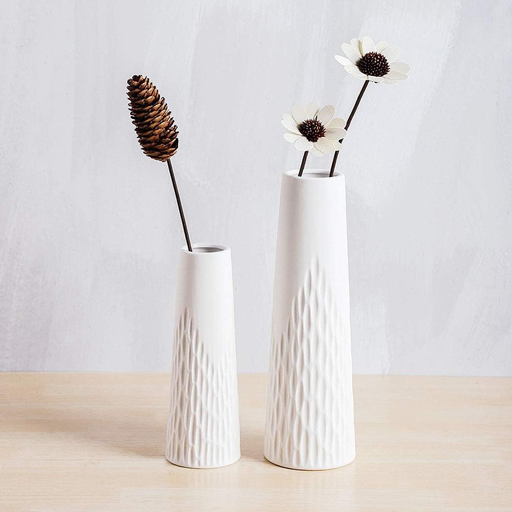 Desktop Minimalist Ceramic Vases Home Office Decoration / 7'10 / White / 10 Inch