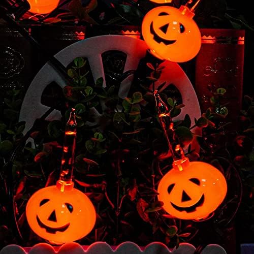 7FT Vintage Halloween Pumpkin Bubble Lights with 7 Bulbs