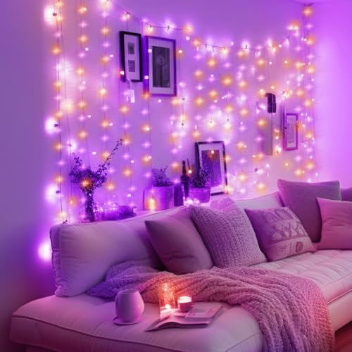 Minetom Halloween Curtain Lights, 300 LEDs Twinkle Fairy Lights, 8 Modes