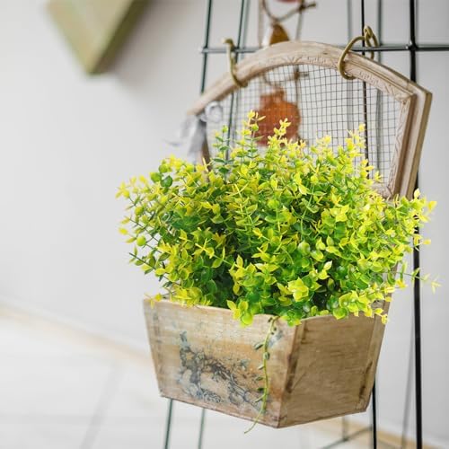 RECUTMS Artificial Boxwood Plants Outdoor Fake Spring Plants UV Resistant