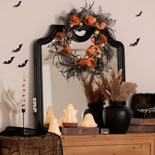 DN DECONATION Light Up Ghost Halloween Decor, 5" Cute for Halloween Table
