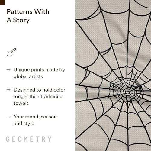 GEOMETRY Kitchen Towels - Quick Dry Microfiber Cloth Dish Towels for Kitchen Drying - Premium Quick Dry Towel - Webbed, 18" x 30" - 1 Piece