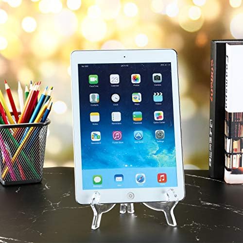 Acrylic Easel Stand Display Stand Plate Holder for Display Photo Picture / Clear / 7 Inch / Set of 6