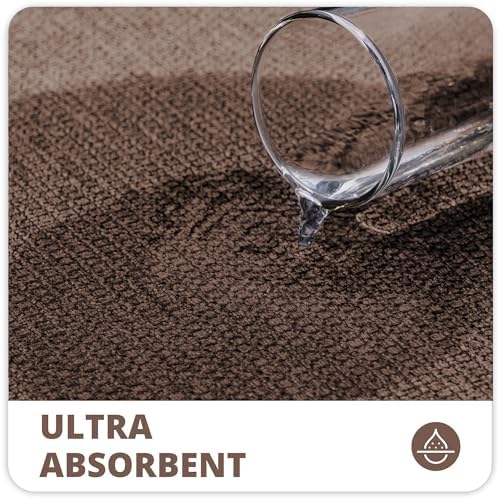 Bath Mat,Ultra Thin Bathroom Rugs,Rubber Bath Mats for Bathroom,No Slip Bath Rugs,Quick Dry,Machine Washable,Low
