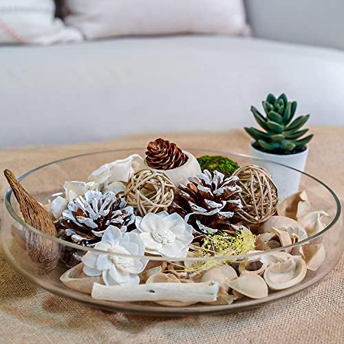 Qingbei Rina Peach Potpourri Dried Flowers, White, 14 oz