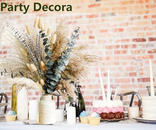 Green Pampas Grass Boho Bouquet – Exquisite Lavender and Eucalyptus Dried Flower Arrangements for Western Boho Decor –