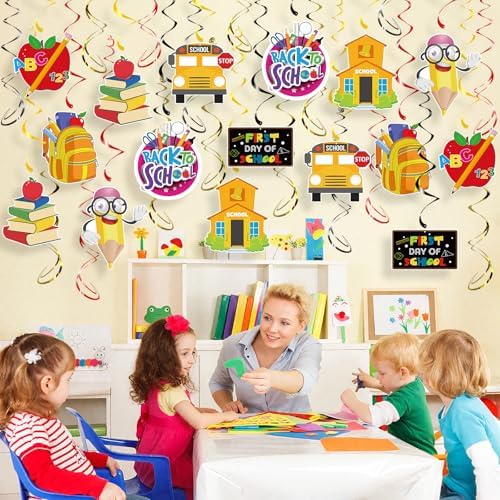 Back to School Hanging Swirls, 46 Pcs