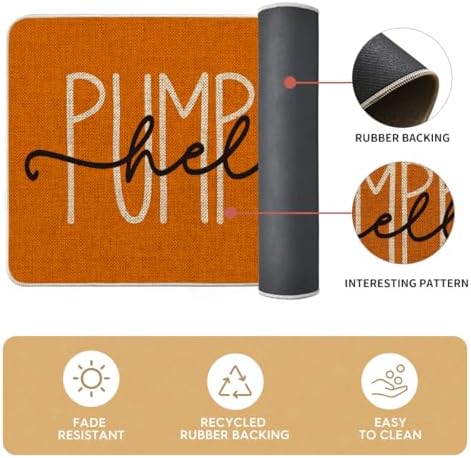 Artoid Mode Orange Fall Kitchen Mats Set of 3-17"x29"+17"x36"+17"x47"