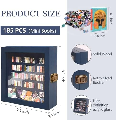Anxiety Bookshelf – Mini Books Display for Stress Relief and Fun Decor, Perfect Decorative Miniature Library for Book
