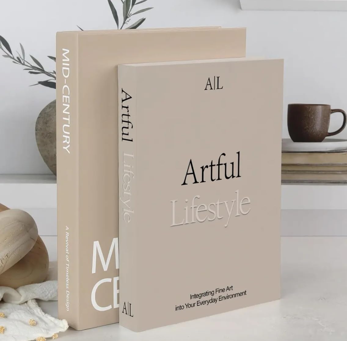 Modern Minimalist Faux Book / E4 / Set of 2