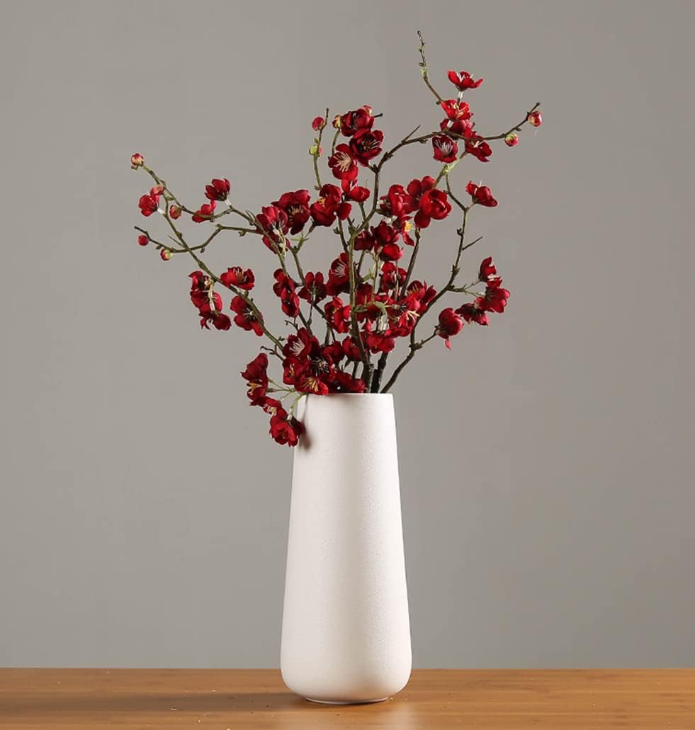 Rustic Style Decorative Vases / Tall 11 Inch / 28 Cm / Matt White / 11 Inch
