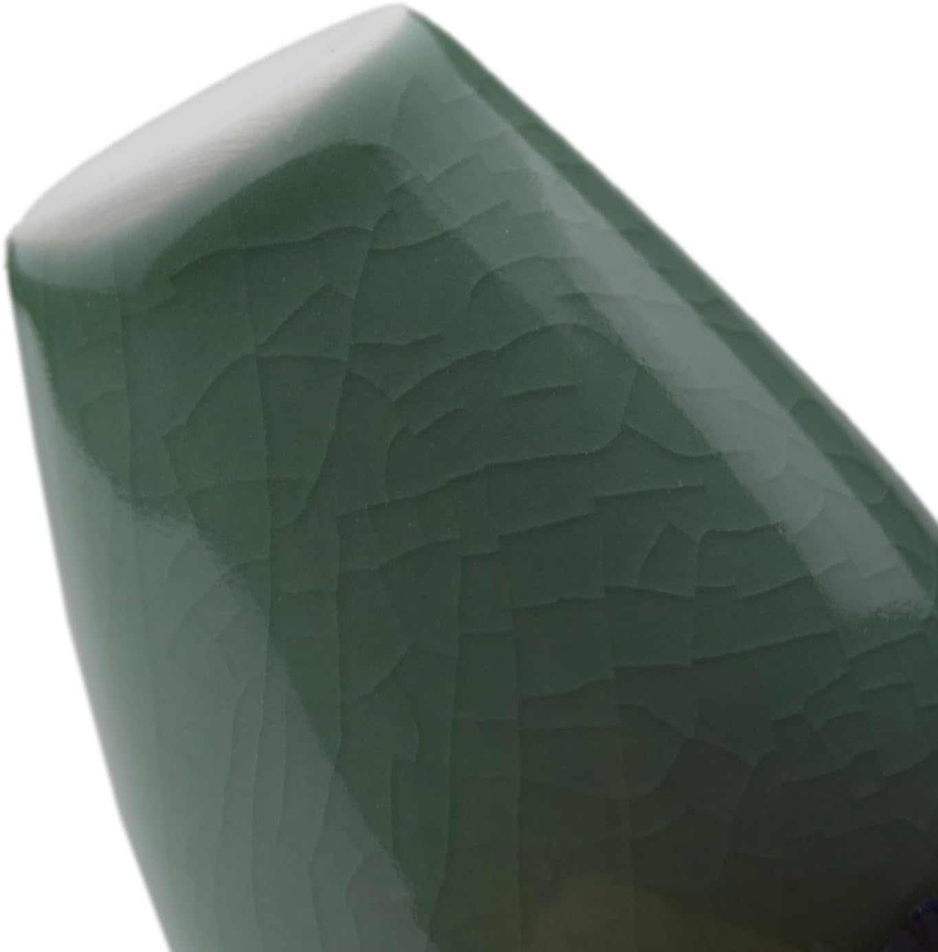 Glazed Porcelain Mini Tiny Vase Ceramic Mini Crackle Ice Pattern for Decoration / Plum, Emerald