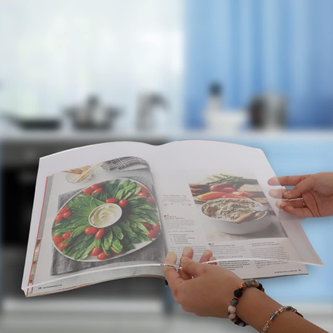 Superior Essentials Clear Transparent Book Protector/Page Holder (Large Book/Magazine Size-16.5" Wide x 11" Tall)