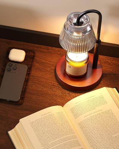 LISUNAR Candle Warmer Lamp with Timer &Dimmable Wax Melt Warmer for Scented Jar Candles, 2 Bulbs,Birthday Gifts for