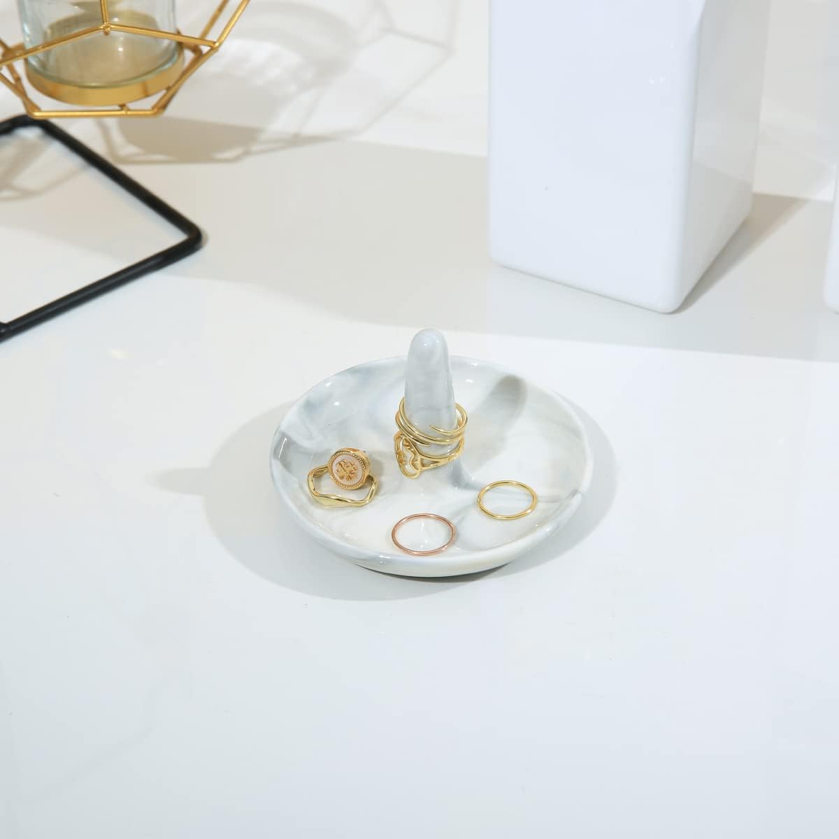 Marble Ring Dish Holder / Grey 2