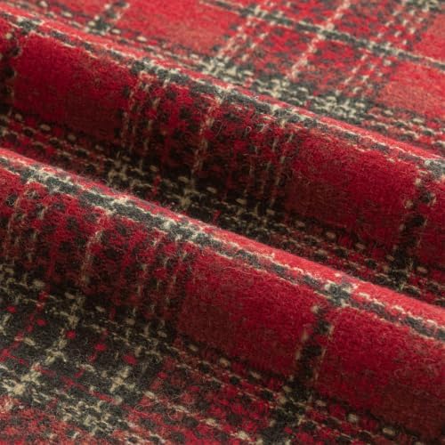MIULEE Tartan Plaid Throw Pillow Covers Christmas 18x18 Inch Red