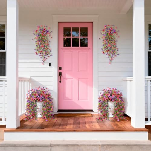 Hommyea Artificial Fake Fall Flowers Plants for Outdoors Mums Home Decor