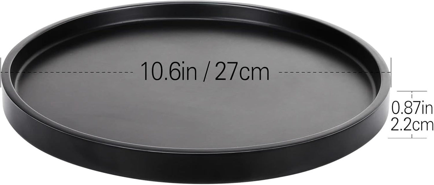 Vanity Tray / Resin Bathroom Decorative Tray Catchall Organizer Jewelry Dish Tray / Matte Black