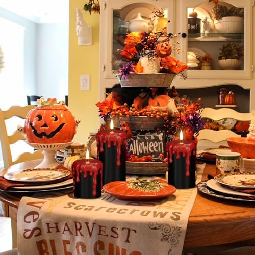 Wondise Halloween Flameless Candles with 6H Timer