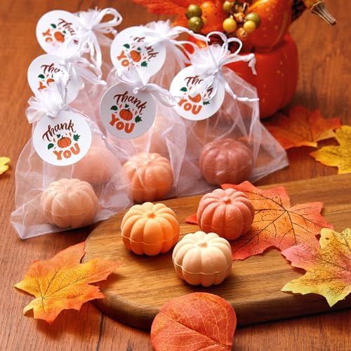Lounsweer 24 Pack Little Pumpkin Bath Bombs Fall Baby Shower Favors,Orange
