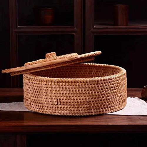 Hand-woven Basket Primary Colours Simple retro Rattan Storage Boxes / Small