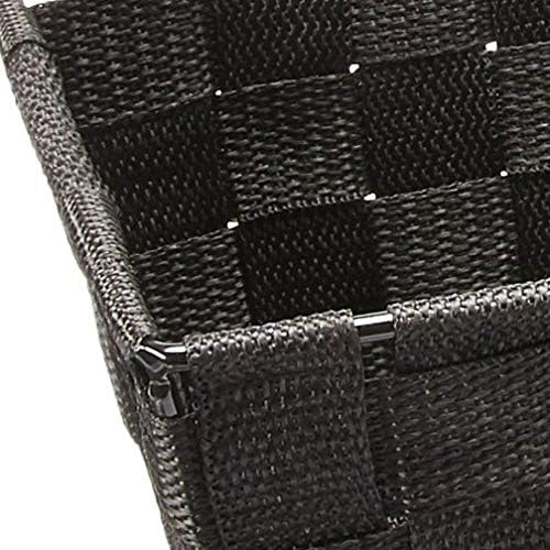 Small Woven Storage Baskets / 11.42 x 6.5 x 4.53 / Black