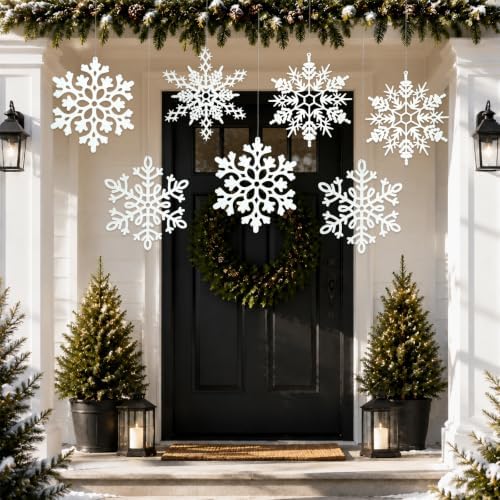 Large Snowflakes Ornaments for Outdoor Indoor Christmas Tree Decorations