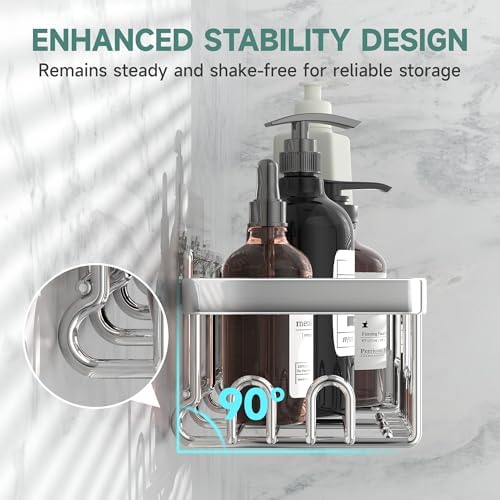 Veken Shower Caddy 6-Pack, Family Choice Award Winner, Large Wall Mounted Shower Rack, Bathroom Shelves Over Toilet