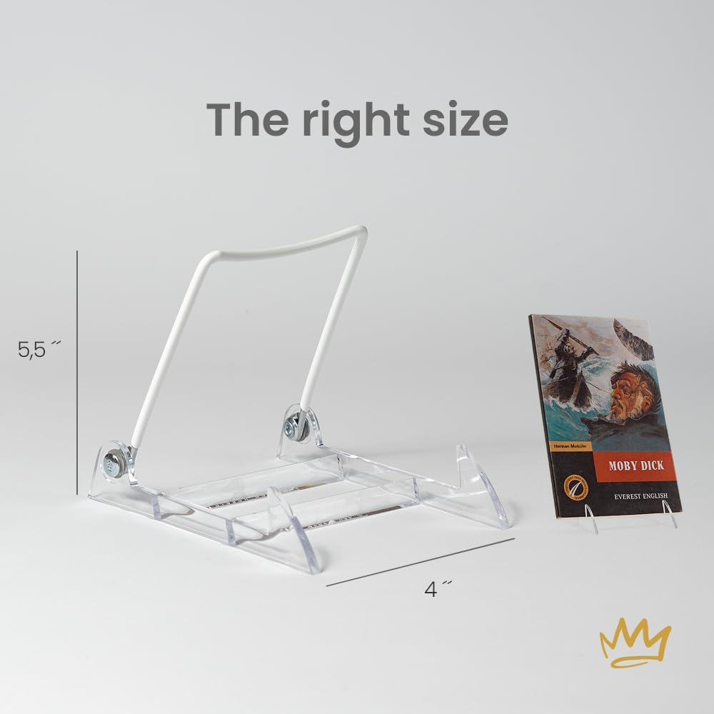KINGDOM SOLUTIONS - 5.5" Clear Acrylic Display Stand Made in USA - 12 Pack | Holds Plates, Pictures, Photos, Books