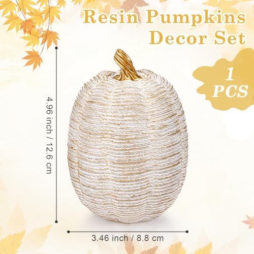5 Inch Artificial Pumpkin Decor,Resin Pumpkin Fall Home Decoration