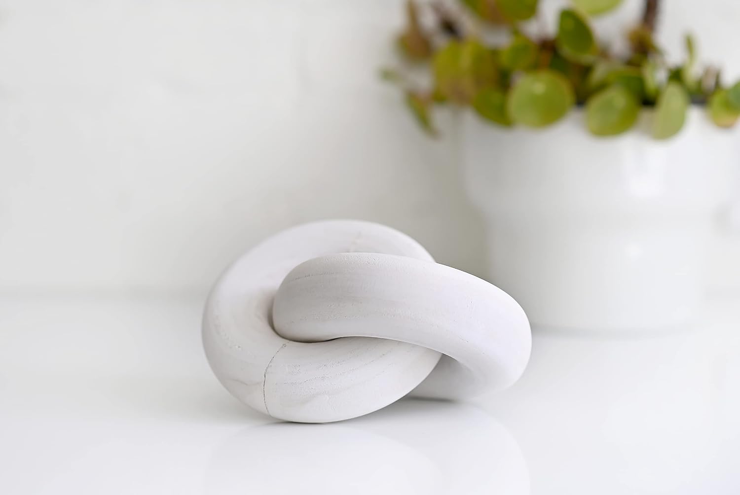 Black and Natural Wooden Knot Coastal Home Decor Accessories / White