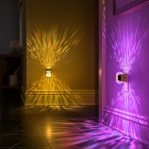 Briignite Night Lights Plug into Wall, Gold Night Light Projector 9-Color