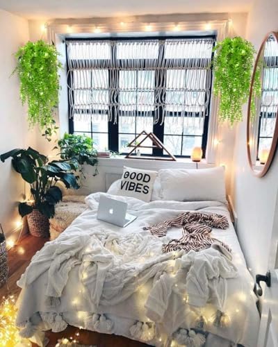 RECUTMS Artificial Hanging Plants Wall Decor Faux Draping Plant with Lights