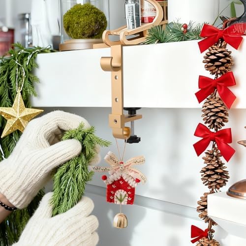 Stocking Hangers for Mantle,2 in 1 Adjustable Christmas Stocking Holder