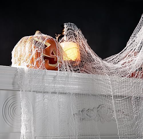 200" x 59" Halloween Spooky Cloth - Creepy Spooky Halloween Decorations - Large Size Scary Creepy Gauze for Halloween Party Supplies Stairway Window Table Doorways Decor