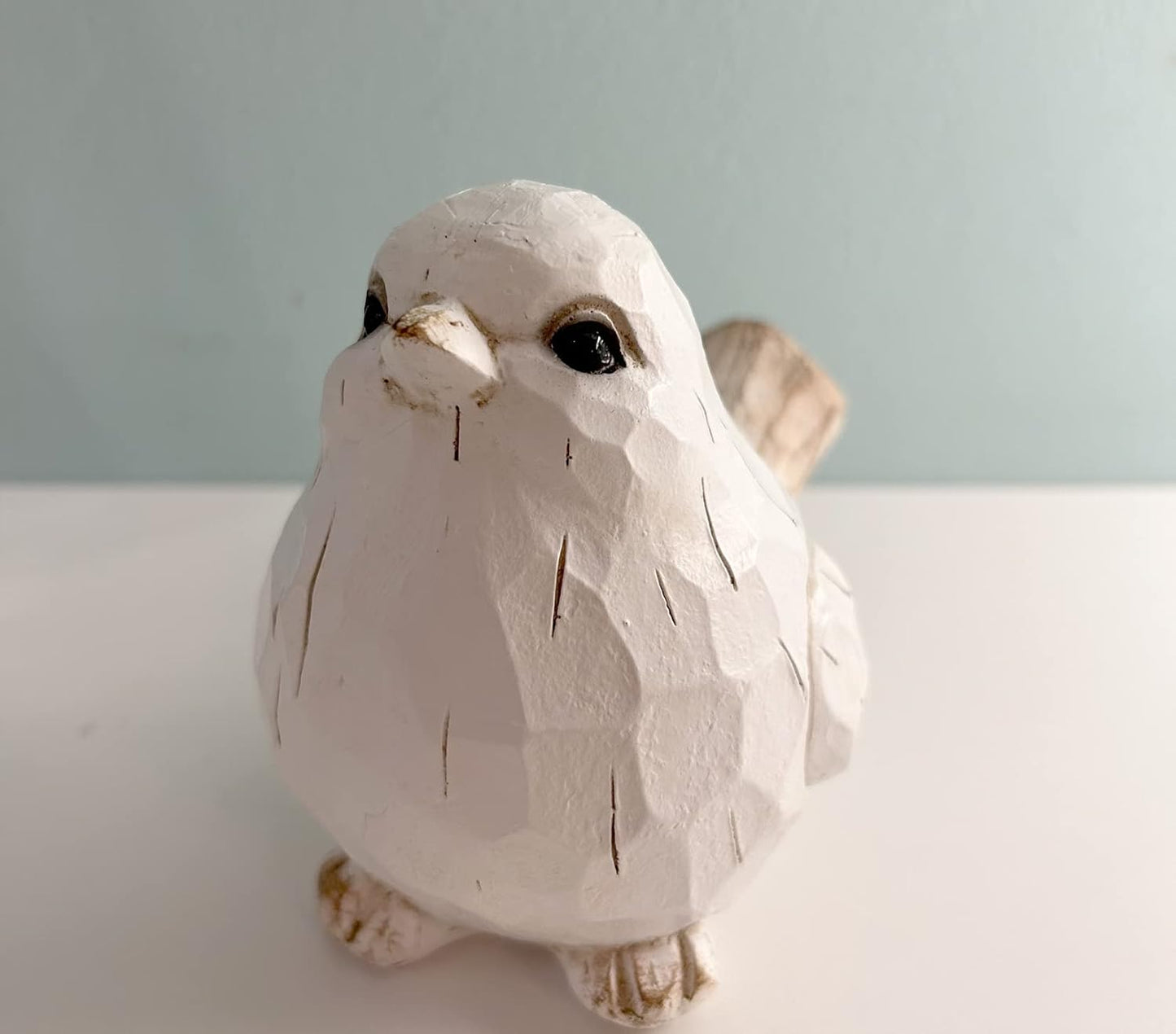 New Modern Farmhouse Bird Figurine / Distressed / White