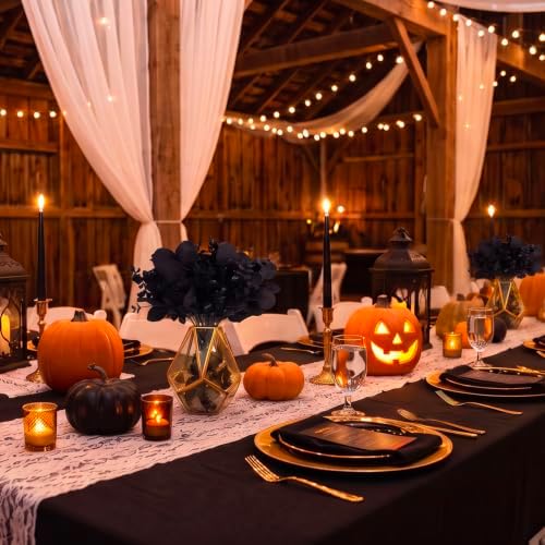 ZeKonan 40 Pcs Artificial Black Eucalyptus Stems Fake Halloween Flowers 11" Mixed Faux Eucalyptus Leaves Plant for Wedding Vase Center Bouquet Flower Arrangement, Halloween Fall Home Decor