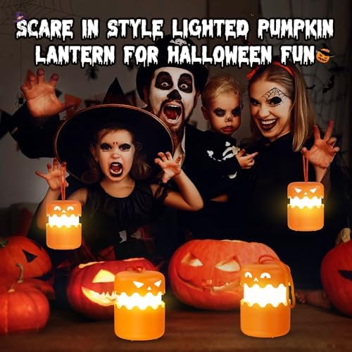 Rechargeable Halloween Pumpkin Lantern Light Collapsible Jack O Lantern