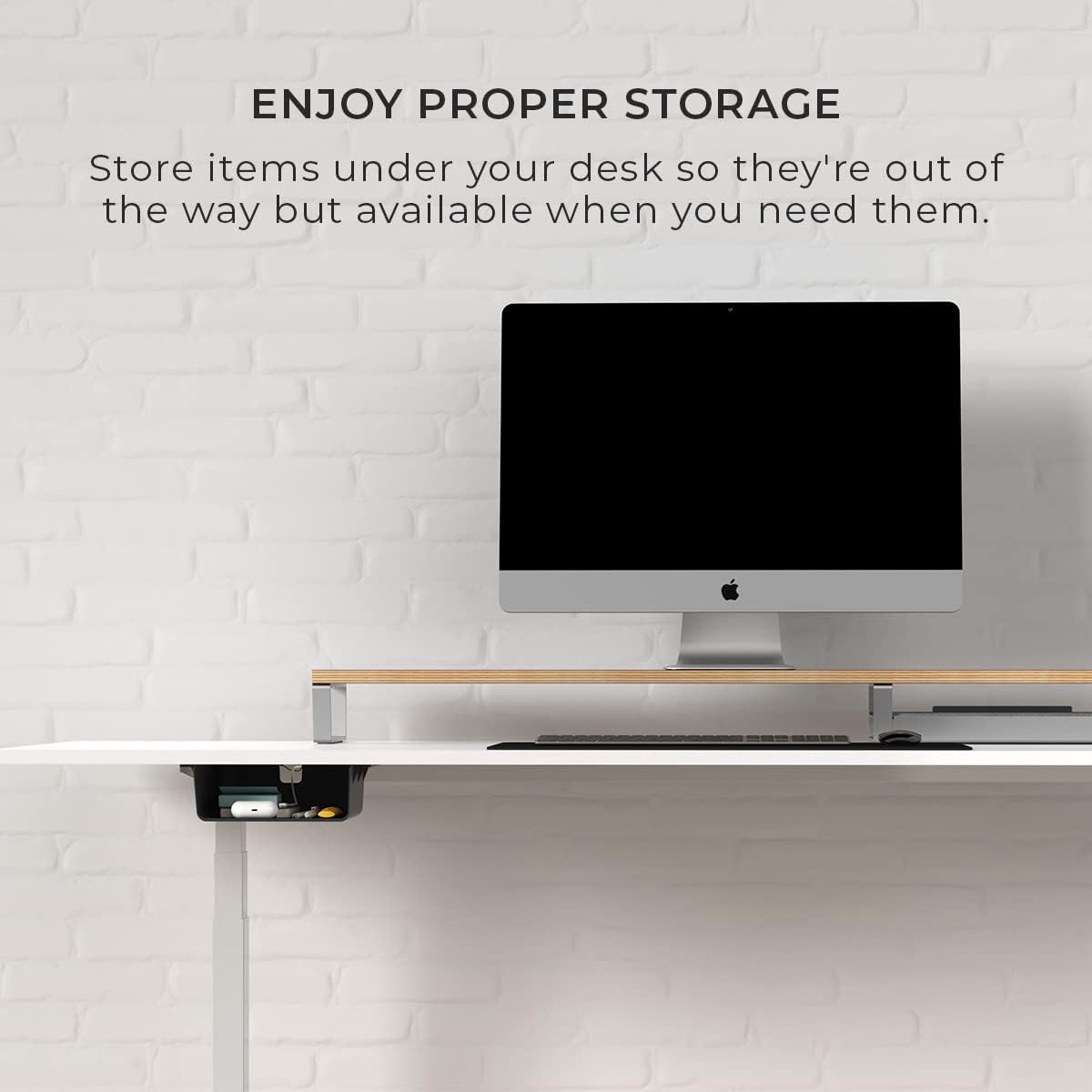HumanCentric Under Desk Storage Shelf, Drawer Organizer | Office, Workstations, Tables, Sit Stand Desks, Gaming Setups